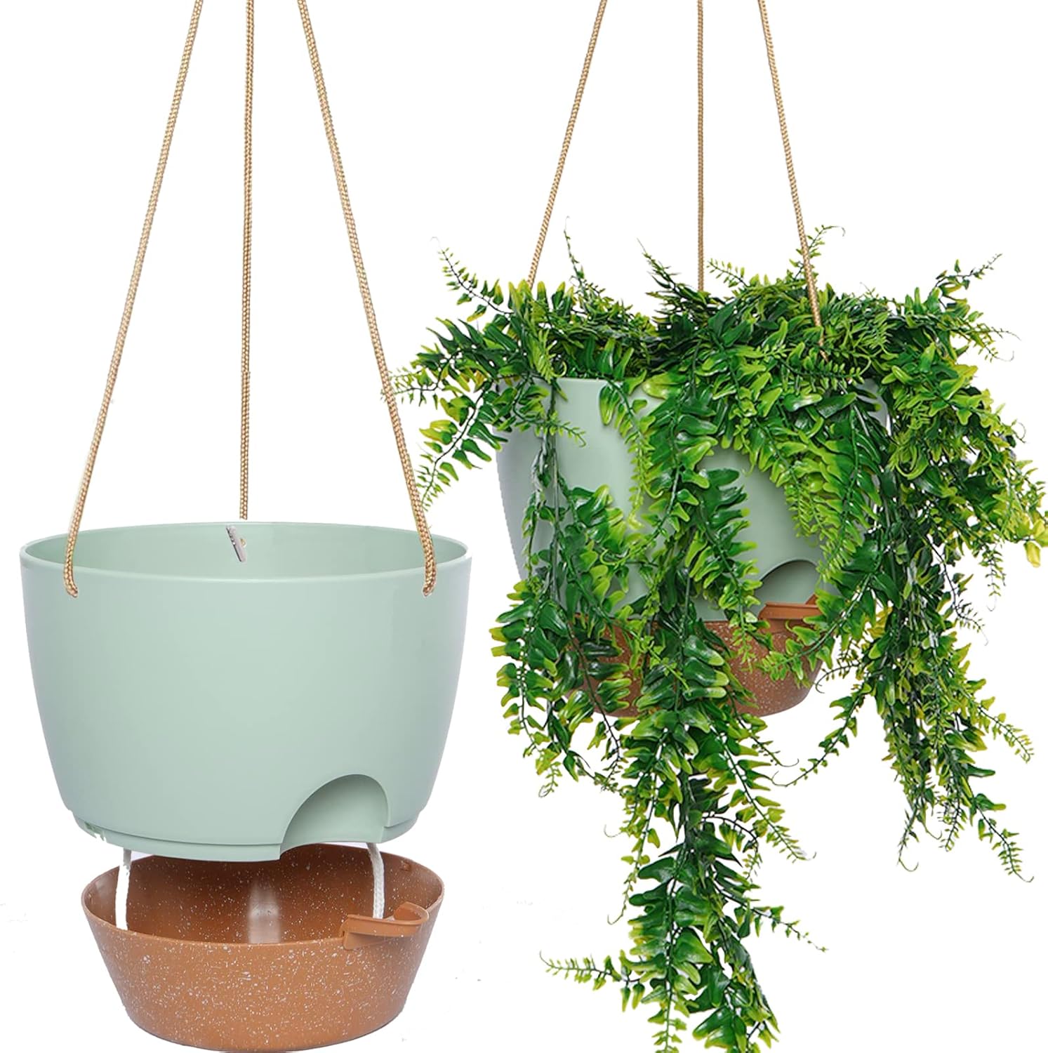 10 Inch Self Watering Hanging Pots