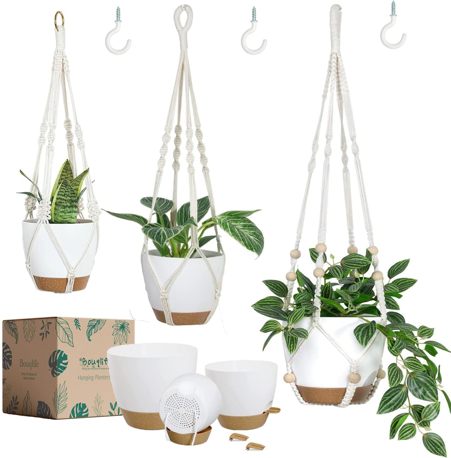 Hanging Planters with Macrame Plant Hangers for Indoor