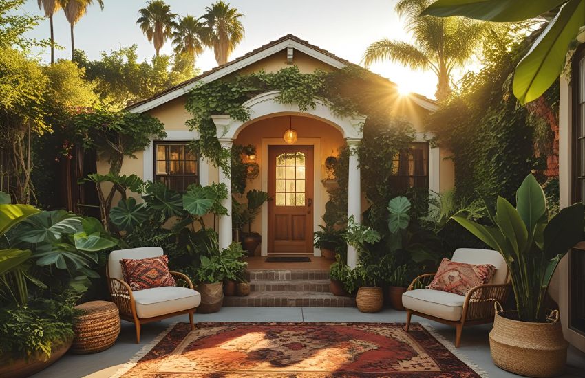 Plant Life A Charming California Bungalow with Cozy Bohemian Decor