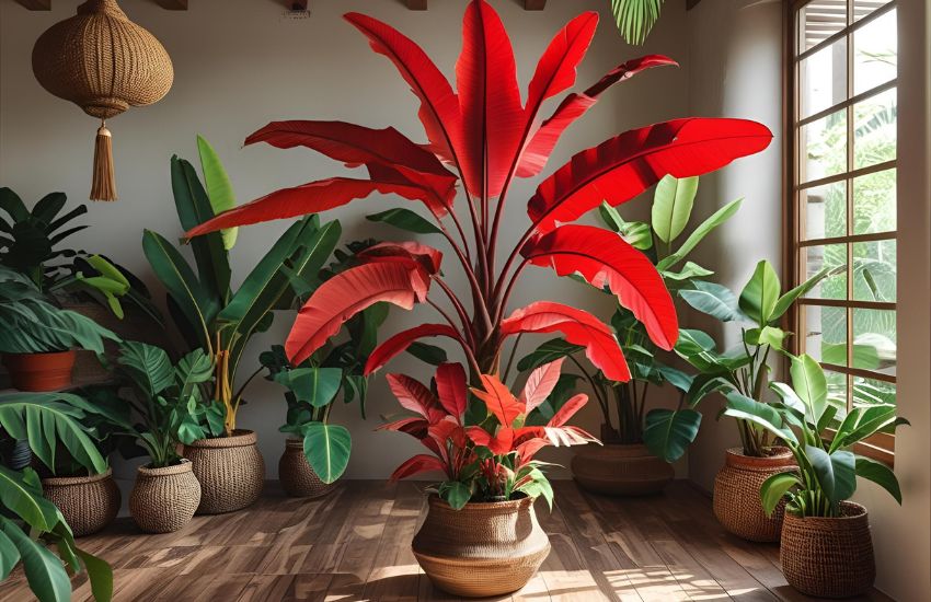 Banana Siam Red XL Plant: Add Exotic Beauty to Your Indoor Space