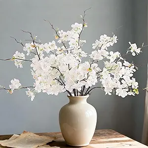 12 PCS Faux Cherry Blossom Branches Decor