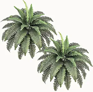 2 Pack Artificial Fern for Outdoors