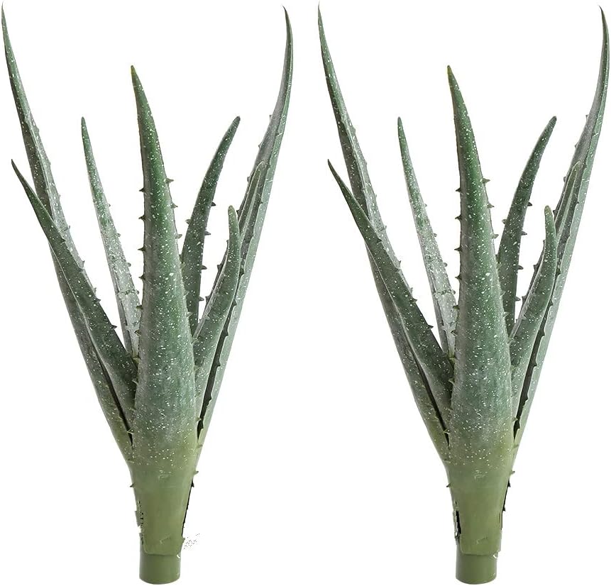 2 Pcs Large Artificial Succulents Artificial Aloe Plant