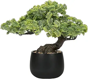 Artificial Bonsai Tree Juniper Faux Plants Indoor