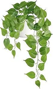 Mkono Fake Hanging Plants with Ceramic Pot