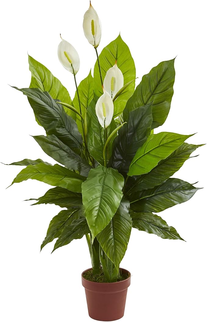 Nearly Natural 42in Artificial Peace Lily Plant