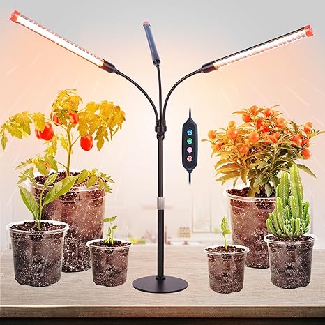 FRGROW 3Head Tabletop Grow Lights for Indoor Plants