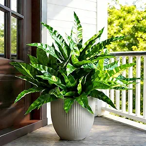 4Pcs Fake Ferns,Faux Outdoor Plants UV Resistant