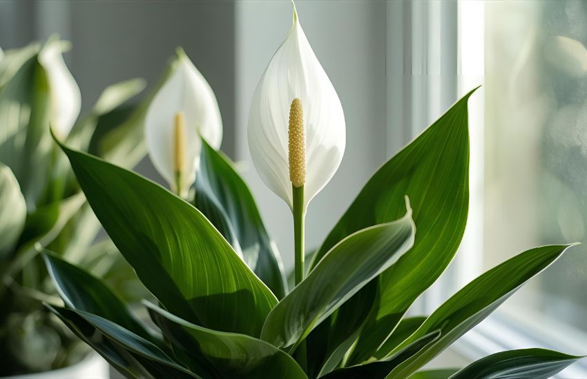 Peace Lily Plant Set of 2 in Pot - Indoor Home Plants