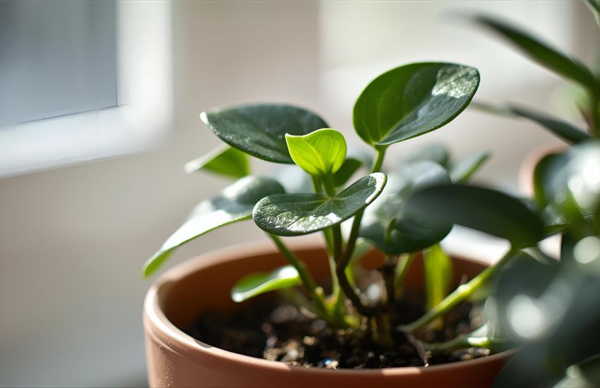 Peperomia Angulata Beetle Peperomia Plant Pot Dark Green Radiator Plant