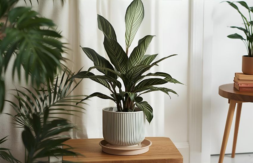 Calathea Pinstripe Plant Price with Calathea Ornata Collection Pot