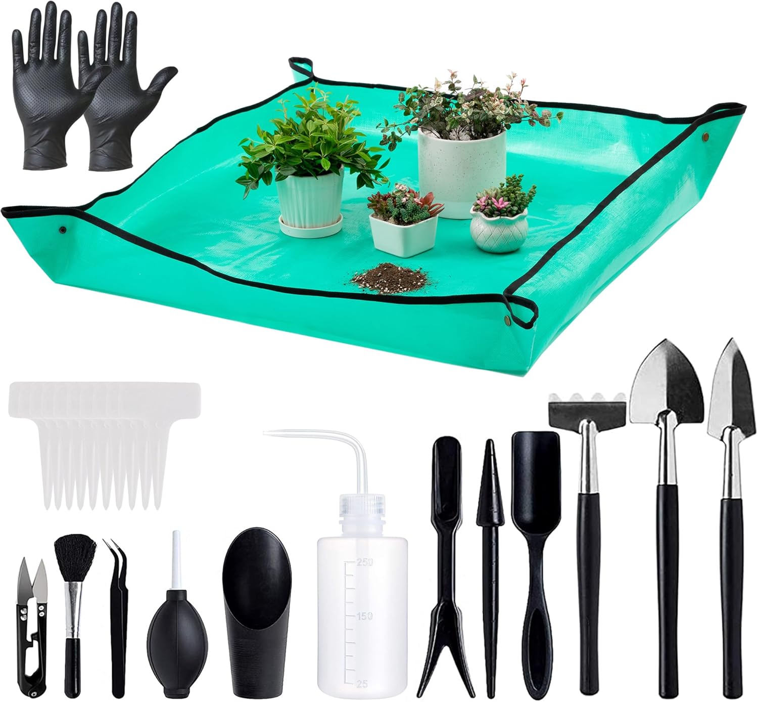 Melphoe 25Pcs Mini Garden Hand Transplanting Succulent Tools Set
