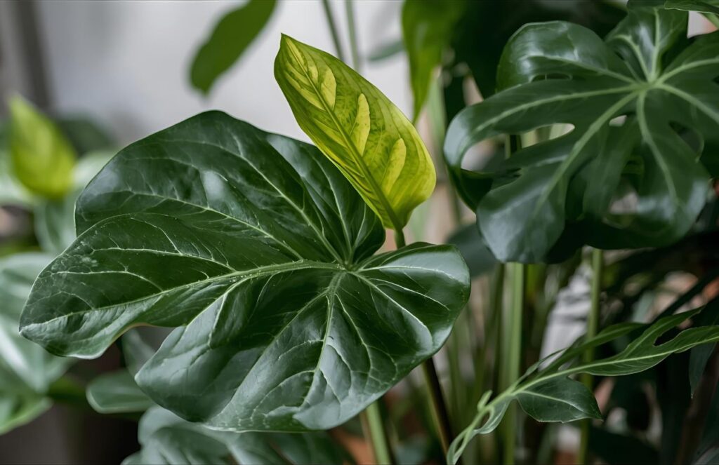 Philodendron Ceylon Golden Plant with Moss Stick Care Tips