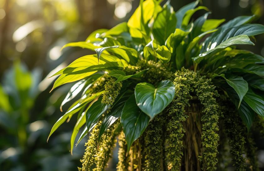 Philodendron Ceylon Golden Plant with Moss Stick Price Today