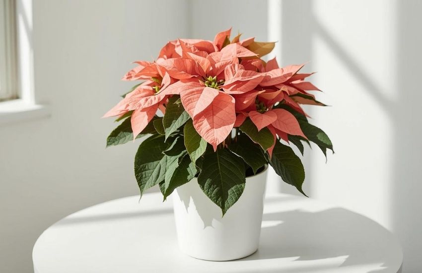 Poinsettia Pink Plant With Oslo Planter Price and Floral Features