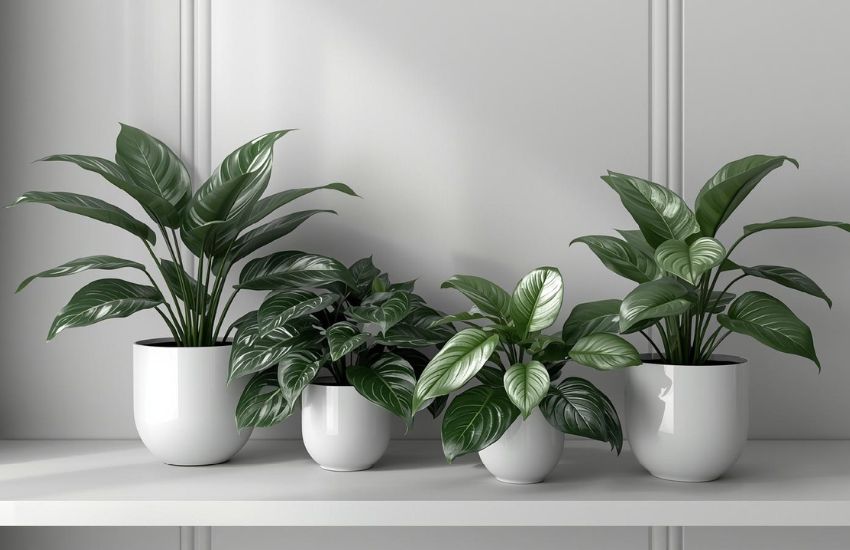 Satin Silver Splash Scindapsus Pictus Satin Pothos Shimmer Silver
