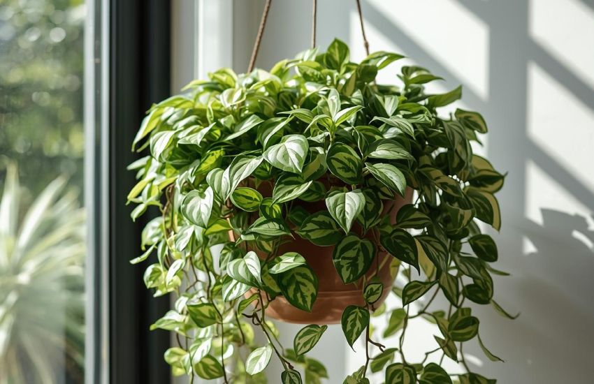 Money Plant Variegated With Hanging Pot Price Guide Online