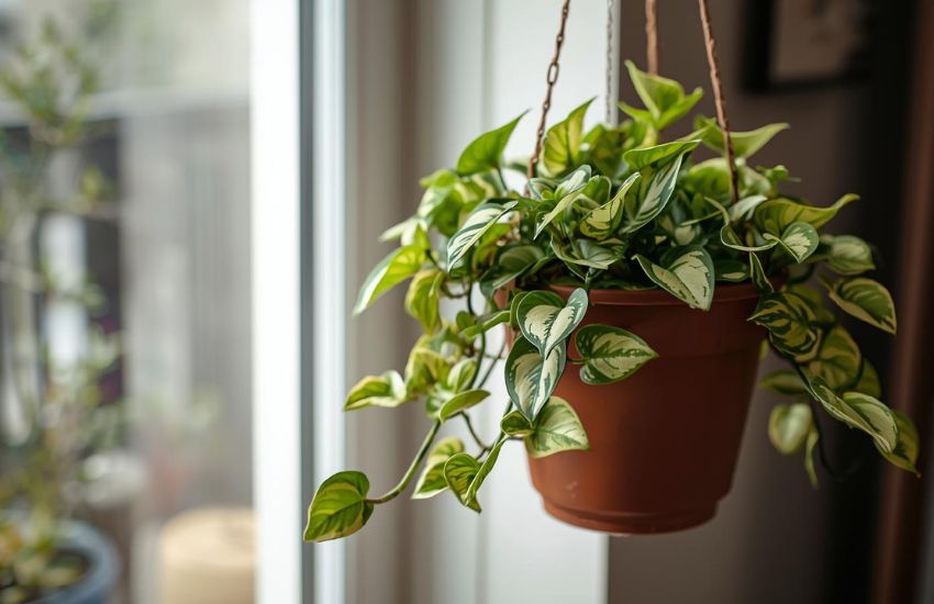 Indoor Plant peperomia variegated creeper with hanging pot price